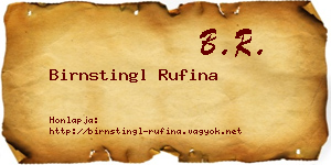 Birnstingl Rufina névjegykártya